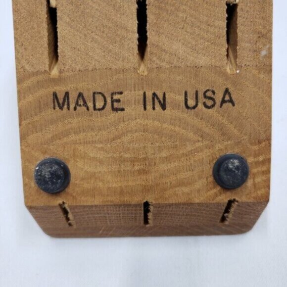 Cutco Hardwood 6 Slot Table Knife Block - Picture 6 of 9